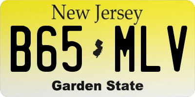 NJ license plate B65MLV