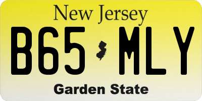 NJ license plate B65MLY