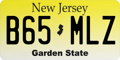 NJ license plate B65MLZ