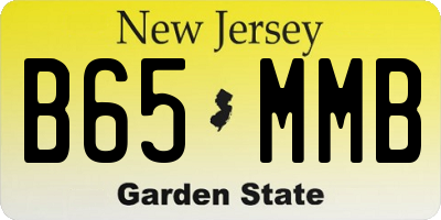 NJ license plate B65MMB
