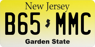 NJ license plate B65MMC