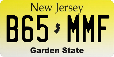 NJ license plate B65MMF