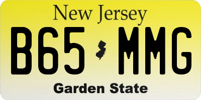 NJ license plate B65MMG