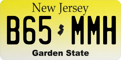 NJ license plate B65MMH