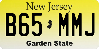 NJ license plate B65MMJ