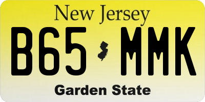 NJ license plate B65MMK