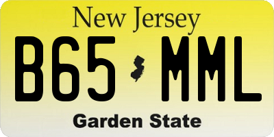 NJ license plate B65MML