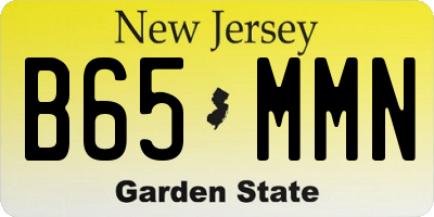NJ license plate B65MMN