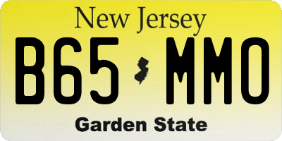 NJ license plate B65MMO