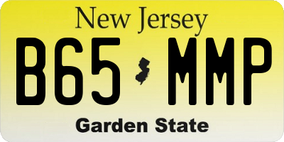 NJ license plate B65MMP