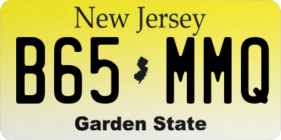 NJ license plate B65MMQ