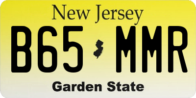 NJ license plate B65MMR