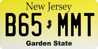 NJ license plate B65MMT