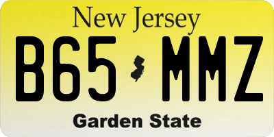 NJ license plate B65MMZ