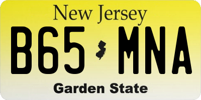 NJ license plate B65MNA