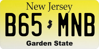 NJ license plate B65MNB