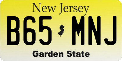 NJ license plate B65MNJ