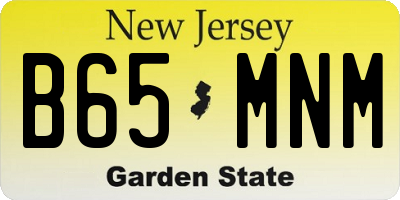 NJ license plate B65MNM