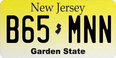 NJ license plate B65MNN