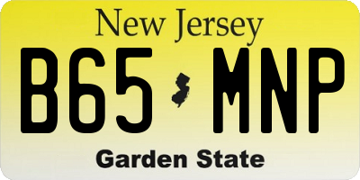 NJ license plate B65MNP
