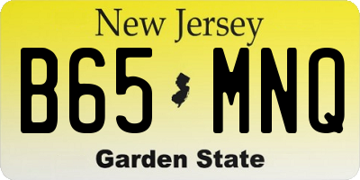 NJ license plate B65MNQ