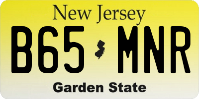 NJ license plate B65MNR