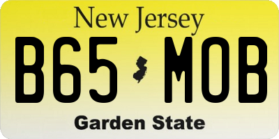 NJ license plate B65MOB