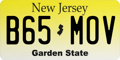 NJ license plate B65MOV