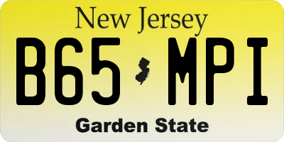 NJ license plate B65MPI