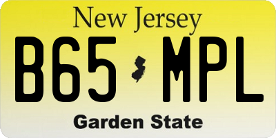 NJ license plate B65MPL