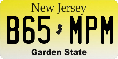 NJ license plate B65MPM