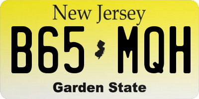 NJ license plate B65MQH