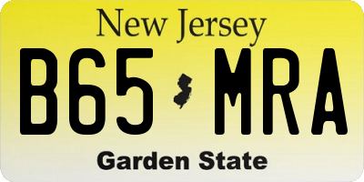 NJ license plate B65MRA