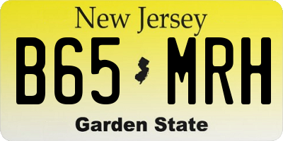 NJ license plate B65MRH