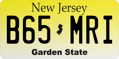 NJ license plate B65MRI