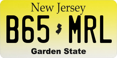 NJ license plate B65MRL