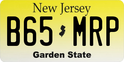 NJ license plate B65MRP