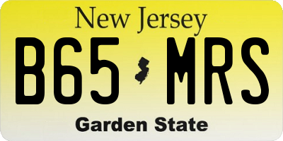 NJ license plate B65MRS