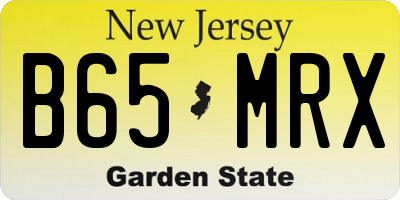 NJ license plate B65MRX