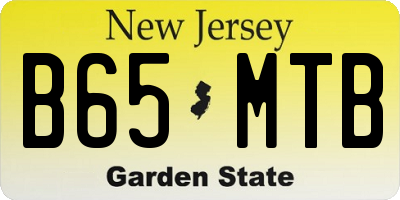 NJ license plate B65MTB