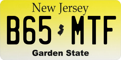 NJ license plate B65MTF