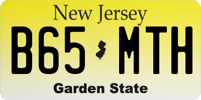 NJ license plate B65MTH
