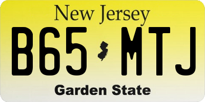 NJ license plate B65MTJ