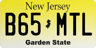 NJ license plate B65MTL