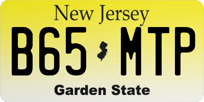 NJ license plate B65MTP