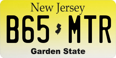 NJ license plate B65MTR