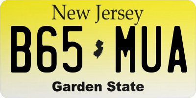 NJ license plate B65MUA