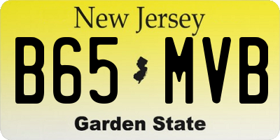 NJ license plate B65MVB