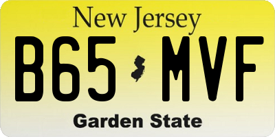 NJ license plate B65MVF