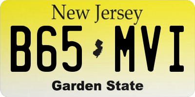 NJ license plate B65MVI